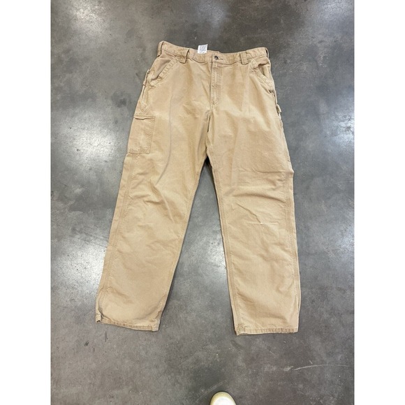 Carhartt Other - Carhartt Carpenter Work Pants Mens 38x34 Dungaree Fit Heavy Duty Canvas B152 BHN